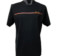 Aboriginal Deadly Stripe T-Shirt (Black) - Adult Sizes (Generous Fit)