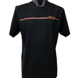 Aboriginal Deadly Stripe T-Shirt (Black) - Adult Sizes (Generous Fit)