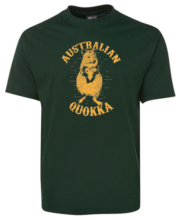 Australian Quokka Adults T-Shirt (Bottle Green)