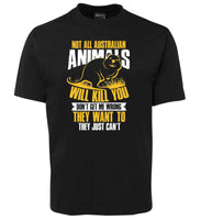 Not All Australian Animals Kill Adults T-Shirt (Black)