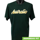 Australia Logo Sports Colours T-Shirt (Bottle Green)