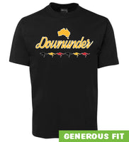 Downunder Kangaroos Adults T-Shirt (Black)