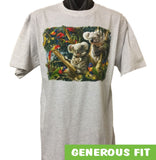 Koala Rainforest Adults T-Shirt (Snow Marle)