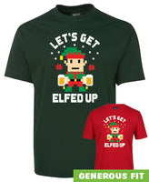 Let's Get Elfed Up Christmas Beer T-Shirt (Colour Choices)