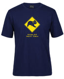 Koalas Next 10km Road Sign Adults T-Shirt (Jr Navy)