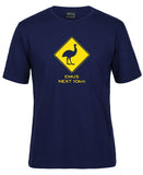 Emus Next 10km Road Sign Adults T-Shirt (Jr Navy)