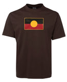 Aboriginal Flag Adults T-Shirt (Chocolate Brown)