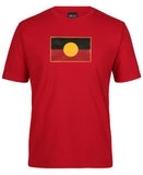 Aboriginal Flag Adults T-Shirt (Dark Red)