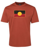 Aboriginal Flag Adults T-Shirt (Rust)
