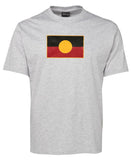 Aboriginal Flag Adults T-Shirt (Snow Grey)