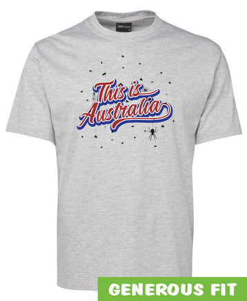 This is Australia (Flies & Insects) Adults T-Shirt (Snow Marle)