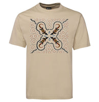 Crocodile Hunt Adults T-Shirt by Shannon Shaw (Bone)