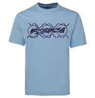 Dolphin Dreaming Adults T-Shirt by Shannon Shaw (Light Blue)