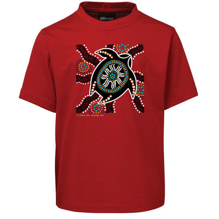 Turtle Nest Childrens T-Shirt (Dark Red)