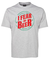 I Fear No Beer Adults T-Shirt (Snow Grey)