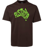 Australia Map Adults T-Shirt (Chocolate Brown)