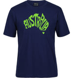 Australia Map Adults T-Shirt (Jr Navy)