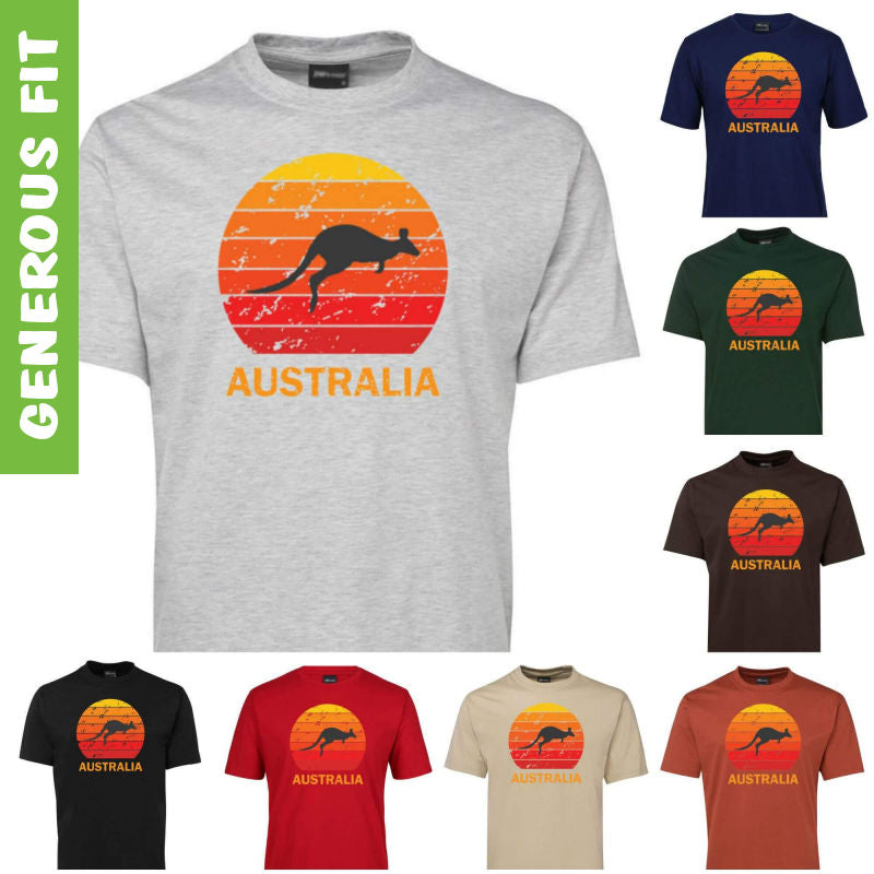 Kangaroo Sunset Australia Adults T-Shirt (Various Colours)