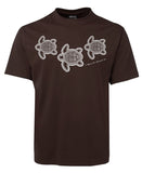 Sea Turtles Adults T-Shirt by Meleisa Cox (Chocolate Brown)