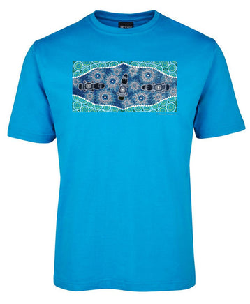 Platypus Down by the River Adults T-Shirt (Aqua)