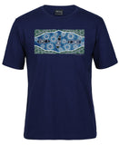 Platypus Down by the River Adults T-Shirt (Jr Navy)