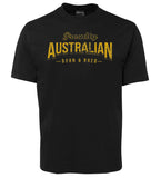 Australian Born & Bred Adults T-Shirt (Black)