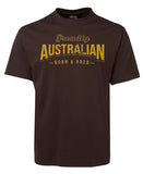 Australian Born & Bred Adults T-Shirt (Chocolate Brown)