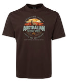 Australian Native T-Shirts Retro Logo Adults T-Shirt (Chocolate Brown)