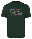 Dolphin Journey Adults T-Shirt by Wayne Thomas Maynard (Bottle Green)