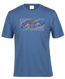 Dolphin Journey Adults T-Shirt by Wayne Thomas Maynard (Indigo)