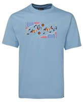 Dolphin Journey Adults T-Shirt by Wayne Thomas Maynard (Light Blue)