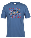 Sea Turtle Journey Adults T-Shirt by Wayne Thomas Maynard (Indigo)