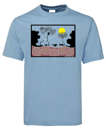 Sunset Dreaming Adults T-Shirt by Wayne Thomas Maynard (Light Blue)