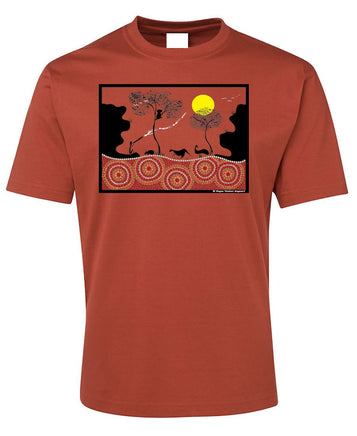 Sunset Dreaming Adults T-Shirt by Wayne Thomas Maynard (Rust)
