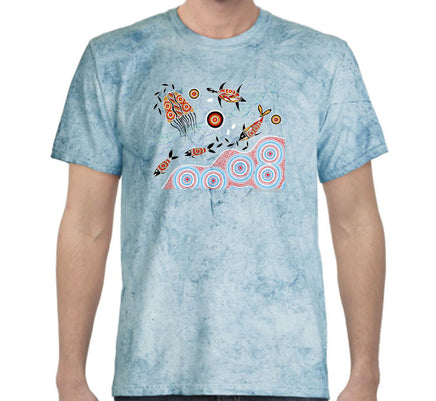 Water Dreaming Colour Blast T-Shirt by Wayne Thomas Maynard (Ocean)