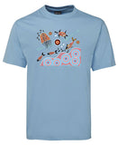 Water Dreaming Adults T-Shirt by Wayne Thomas Maynard (Light Blue)