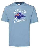 Australian By Choice Adults Citizenship T-Shirt (Light Blue)