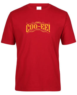 Coo-ee Adults T-Shirt (Dark Red)