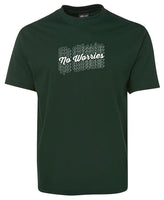 No Worries Adults T-Shirt (Bottle Green)