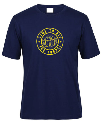 Time to Hit the Turps! Adults T-Shirt (Jr Navy)