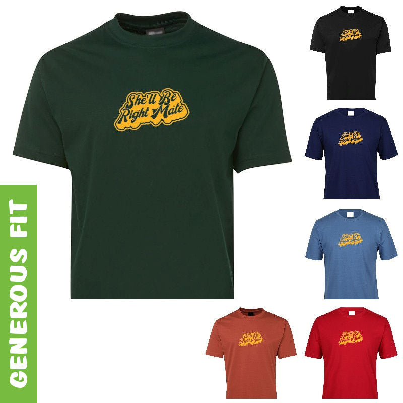 She'll Be Right Mate Adults T-Shirt (Various Colours) - Aussie Slang T ...