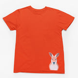 Kangaroo Hem Print Adults T-Shirt (Orange)