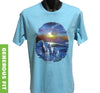 Cosmic Serenity Horses Adults T-Shirt (Light Blue)