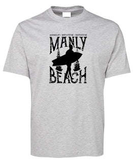 Surf Beaches of Manly Logo T-Shirt (Snow Grey, Shortsleeve)