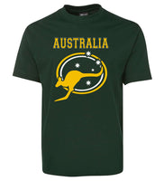 Australia Roo & Stars Childrens T-Shirt (Green)