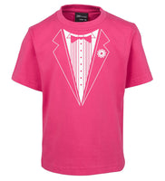 Tuxedo T-Shirt (Hot Pink, Childrens Sizes)