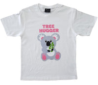 Tree Hugger Koala T-Shirt (White, Childrens Sizes)