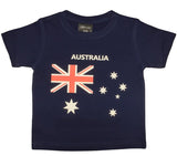 Australian Flag T-Shirt (Childrens Sizes, Jnr Navy)