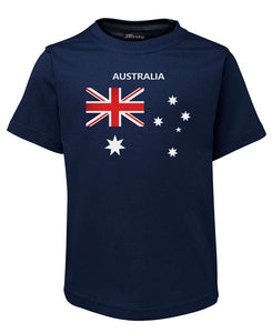 Australian Flag T-Shirt (Childrens Sizes, Jnr Navy)