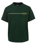 3 Kangaroo Stripe T-Shirt (Bottle Green, Childrens Sizes)